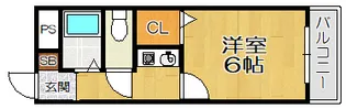 リバーサイド 園田【3階】の間取り