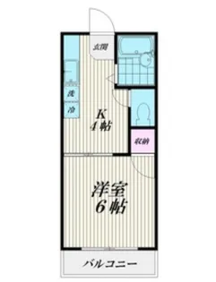 タウンハウスツクモ【2階】の間取り