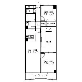 グリーンシャトルII【3階】の間取り