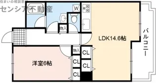 京橋アドバンス21【10階】の間取り