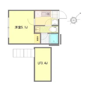 ビーコレクト富士見町1号棟【1階】の間取り
