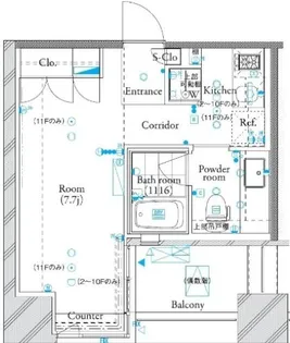 ザ・タワー芝浦【3階】の間取り