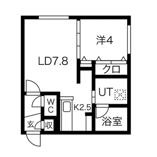 angelot Hachiken(アンジュロ ハチケン)【1階】の間取り