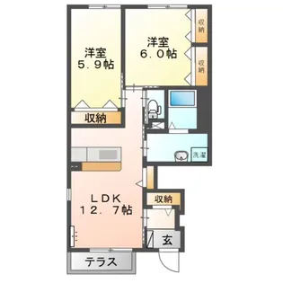 ハイムガーデンIII【1階】の間取り