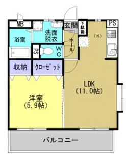 ハーモニー福吉【3階】の間取り