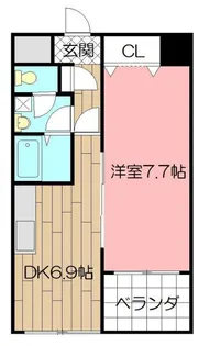 MDIインターフェイス竪町【4階】の間取り