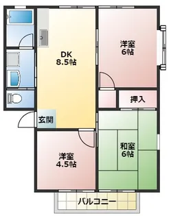 コーポラスしき【2階】の間取り