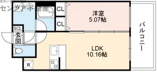 プレジオ城東中央.【8階】の間取り