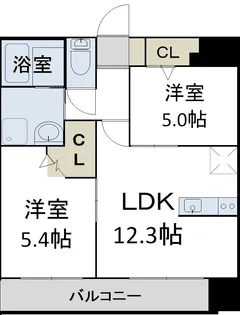 グランパーク水前寺II【2階】の間取り