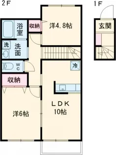 ムーンライトコーポ【2階】の間取り