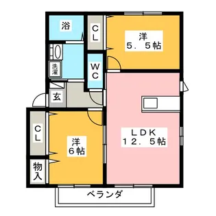 メゾンひまわり【2階】の間取り
