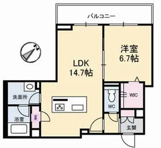 アズール庚午北【2階】の間取り