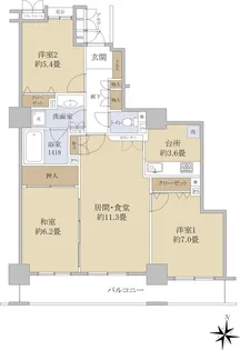 びゅうサイトタワー【8階】の間取り