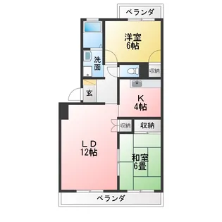 花ノ木パークハイツ【1階】の間取り