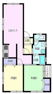 メゾンウェル富士見【1階】の間取り