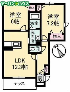 シャーメゾンMOMO【1階】の間取り
