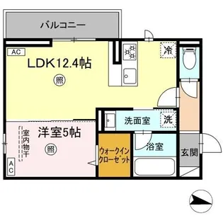 クオリティパレス真砂【2階】の間取り