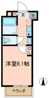 ブランドゥブラン【1階】の間取り
