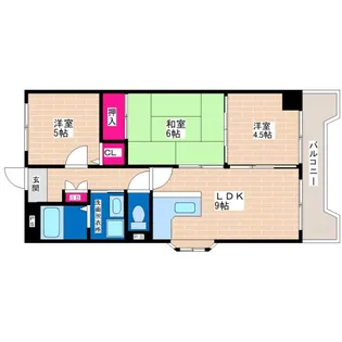 ホワイティ八野【5階】の間取り