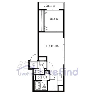 ウムリス平岸【4階】の間取り
