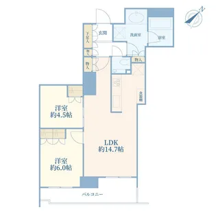 常盤松ハウス【6階】の間取り