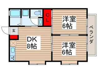 エスポワ-ル中川の間取り