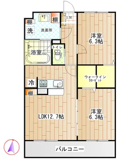 Lusora Osato【1階】の間取り