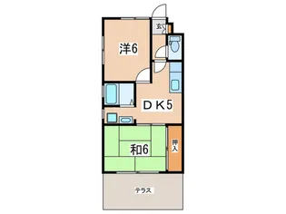 シャトー高園【1階】の間取り