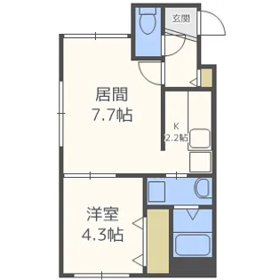プライムコート西町【3階】の間取り