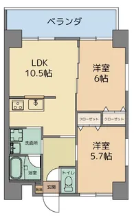URUMAテラス【7階】の間取り