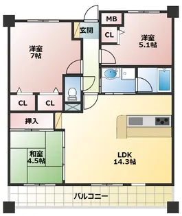 アルファステイツ明石駅前【10階】の間取り