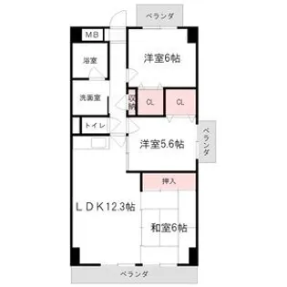 カーサ薬師寺【2階】の間取り