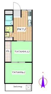 富沢ホワイトコーポA【2階】の間取り