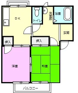 メゾンソレイユ【2階】の間取り