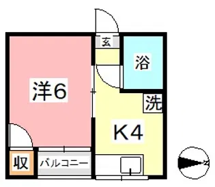 Tアパートメント【3階】の間取り