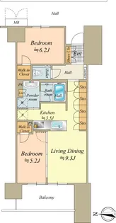 プレミスト有明ガーデンズ【10階】の間取り