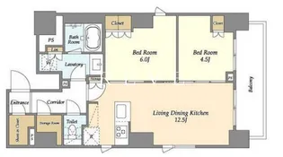 グランカーサ蔵前【12階】の間取り