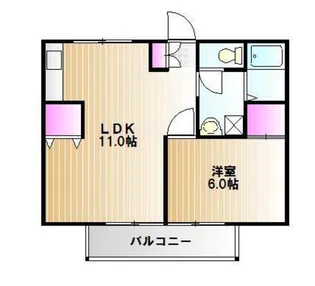コーポ中井B棟【1階】の間取り