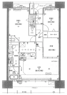 菜花道門COURT【14階】の間取り