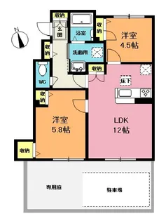 ジョワ・コライユV【1階】の間取り