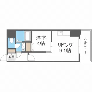 コートロティS15【10階】の間取り