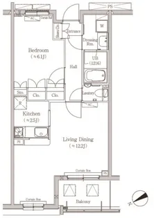 ヒューリックコート元代々木【1階】の間取り