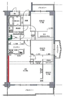 茶屋ヶ坂プログレス【6階】の間取り