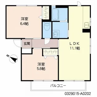 デ・フォレスト【2階】の間取り