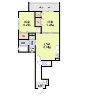 フォレストクリエオーレ玉津【3階】の間取り