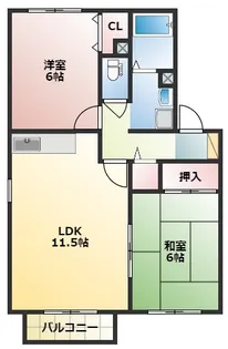セジュール北園【2階】の間取り