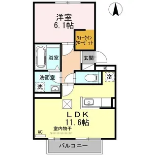 メゾン榎田【1階】の間取り
