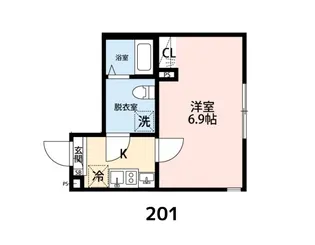 ベステージ貝塚【2階】の間取り