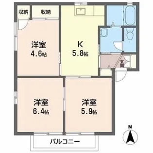 ベルフォーレA【2階】の間取り
