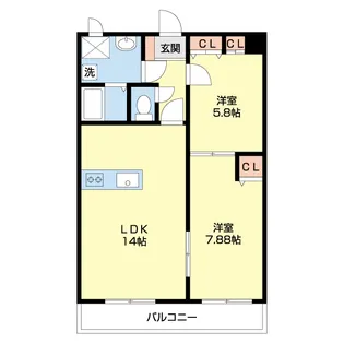 ラパーチェ【5階】の間取り